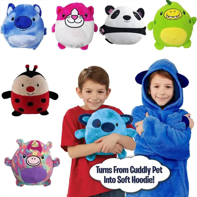 Kids Plushy Blanket Hoodie