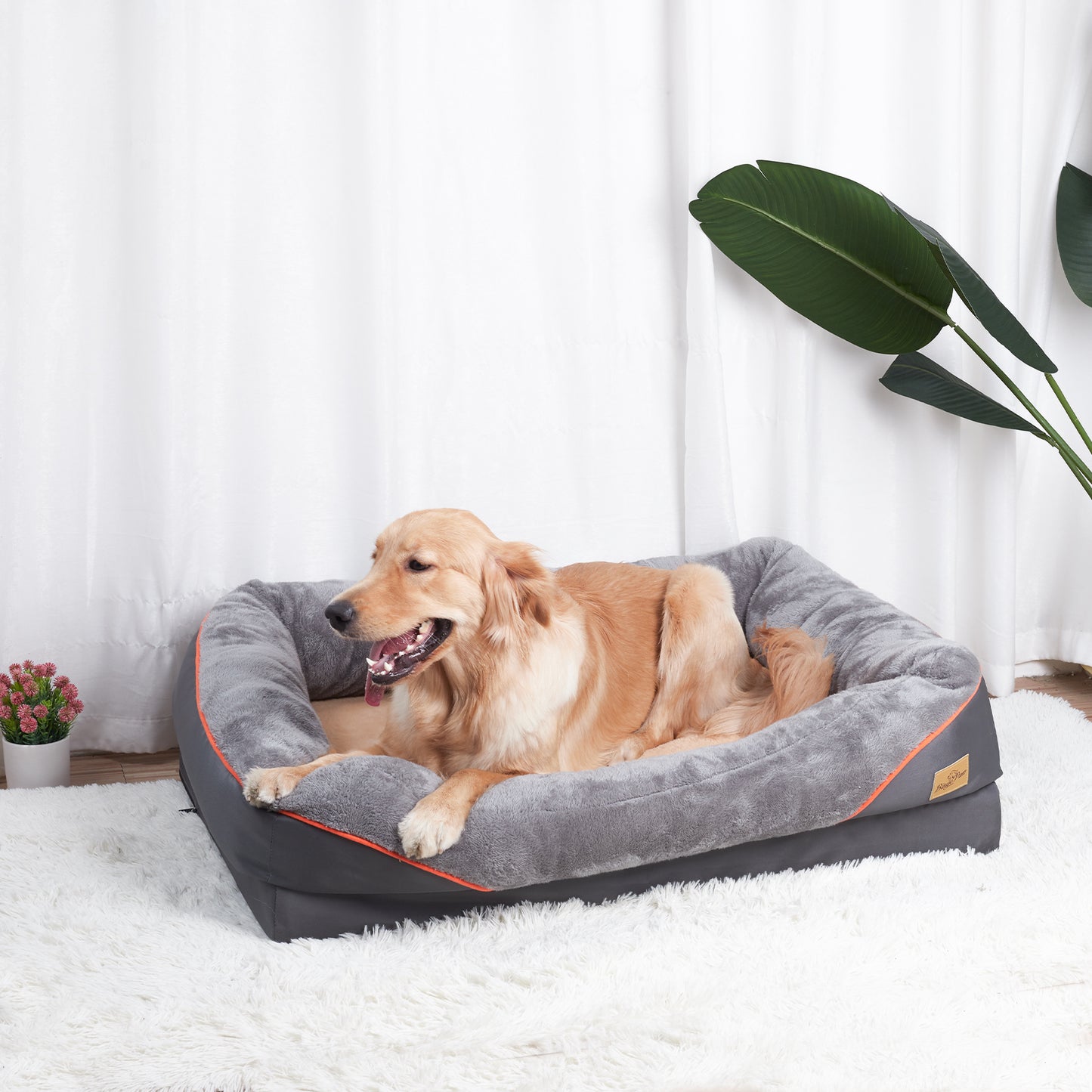 Jumbo Orthopedic Dog Bed Elevated Cushion Warm Waterproof Mattress