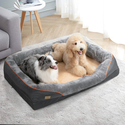 Jumbo Orthopedic Dog Bed Elevated Cushion Warm Waterproof Mattress