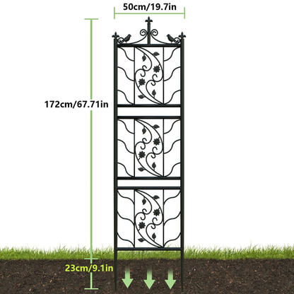 Metal Garden Trellis Tall Plant Climbing Lattice Fence