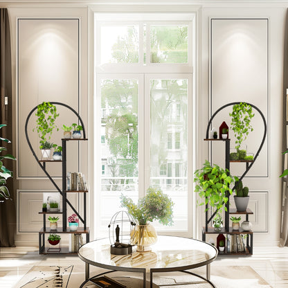 Heart Shaped Plant Shelf Holder 6 Tiers Metal Indoor Plant Stand