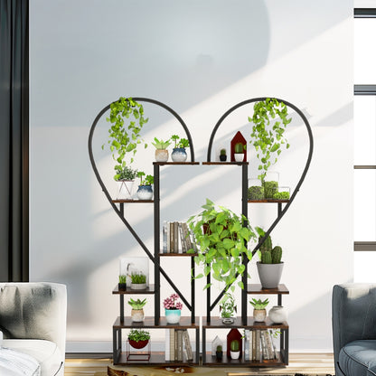 Heart Shaped Plant Shelf Holder 6 Tiers Metal Indoor Plant Stand