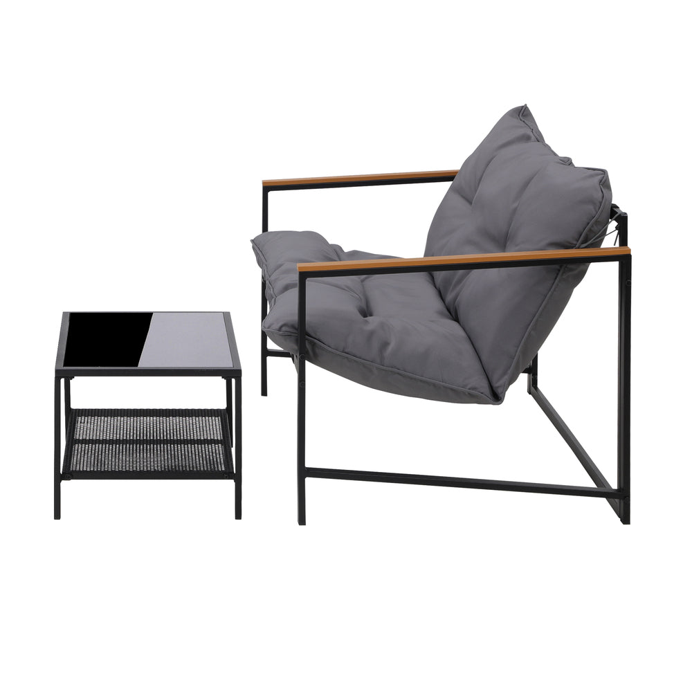 2 Piece Outdoor Garden Patio Lounge Set