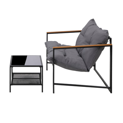 2 Piece Outdoor Garden Patio Lounge Set