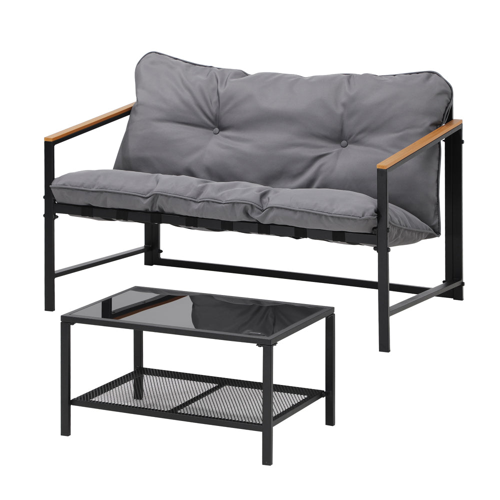 2 Piece Outdoor Garden Patio Lounge Set