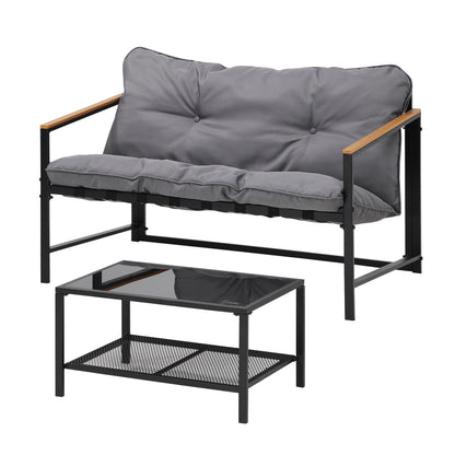 2 Piece Outdoor Garden Patio Lounge Set