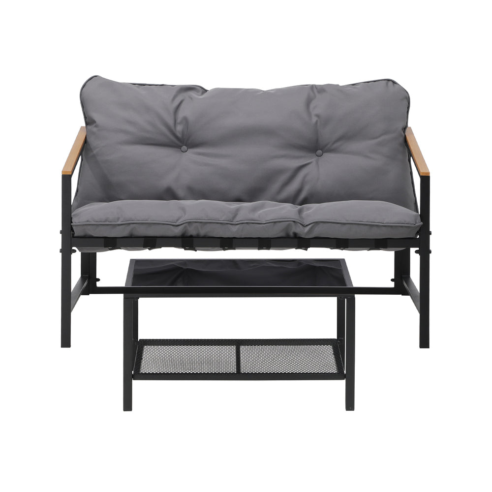 2 Piece Outdoor Garden Patio Lounge Set