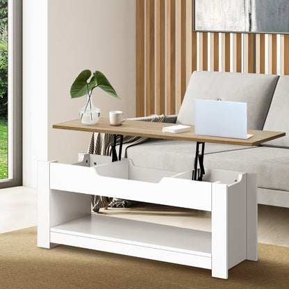 Coffee Table with Lift Up Top Hidden Storage Shelf