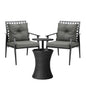 Black 2 Seater Outdoor Furniture Set with Ice Bucket Table