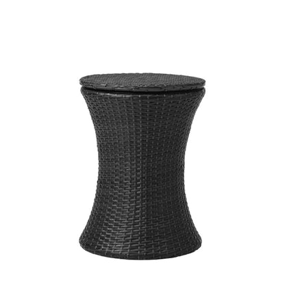 Black 2 Seater Outdoor Furniture Set with Ice Bucket Table