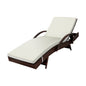 Beige & Brown Adjustable Waterproof Outdoor Sun Lounger