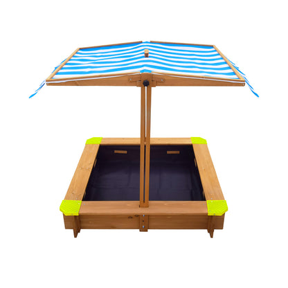 Kids Sandpit Wooden Sandbox Toy with Canopy