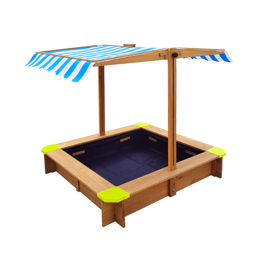Kids Sandpit Wooden Sandbox Toy with Canopy