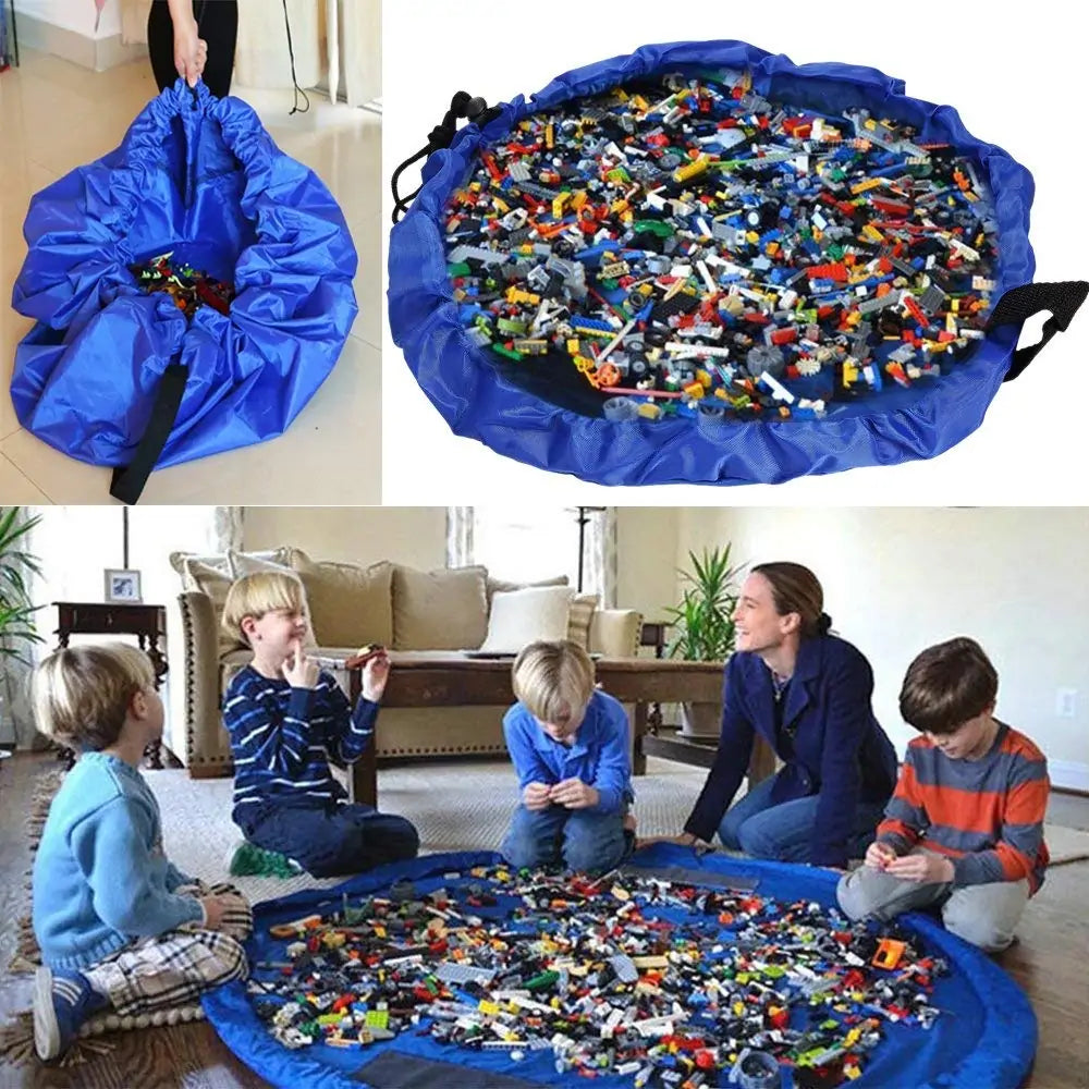 Kids Toy Storage Bag And Play Mat