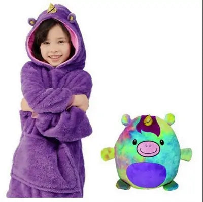 Kids Plushy Blanket Hoodie