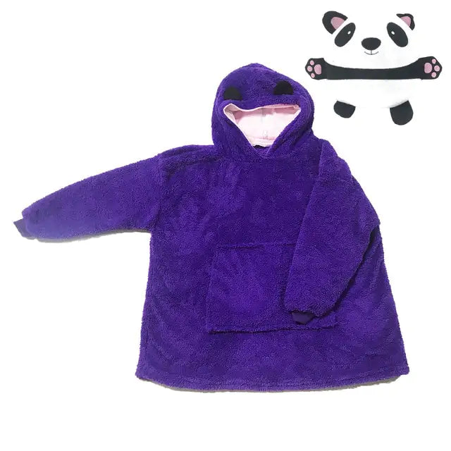 Kids Plushy Blanket Hoodie