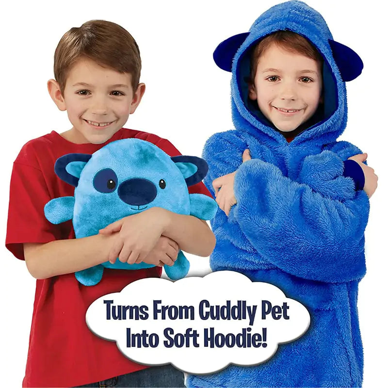 Kids Plushy Blanket Hoodie