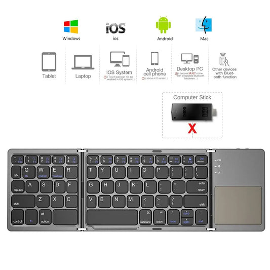 Mini Bluetooth Folding Keyboard