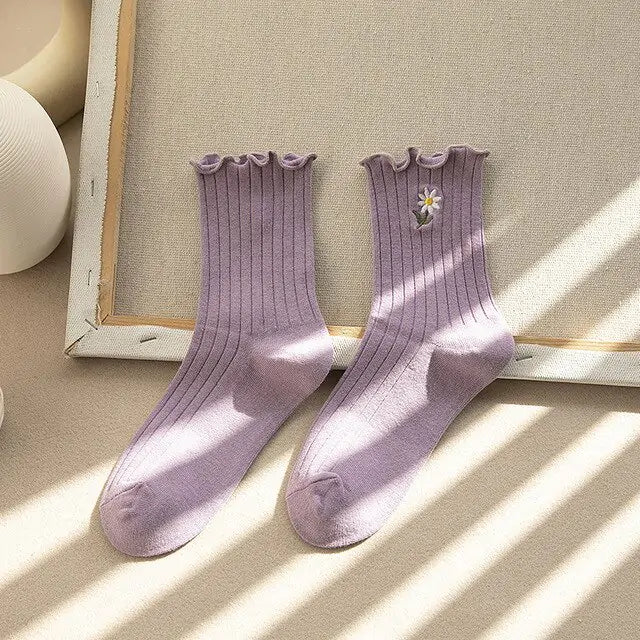 Women Frilly Ruffle Socks