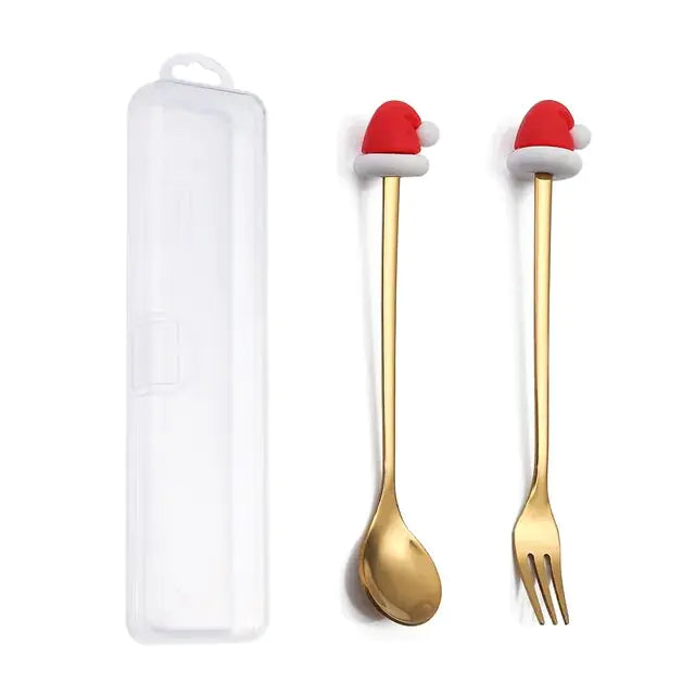 Christmas Cutlery Set: Festive Spoon and Fork