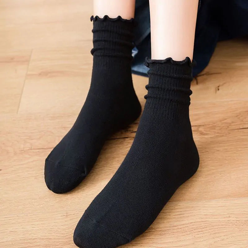 Women Frilly Ruffle Socks