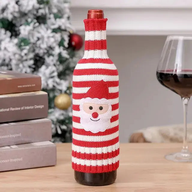 Christmas Wine Bottle Cover Set