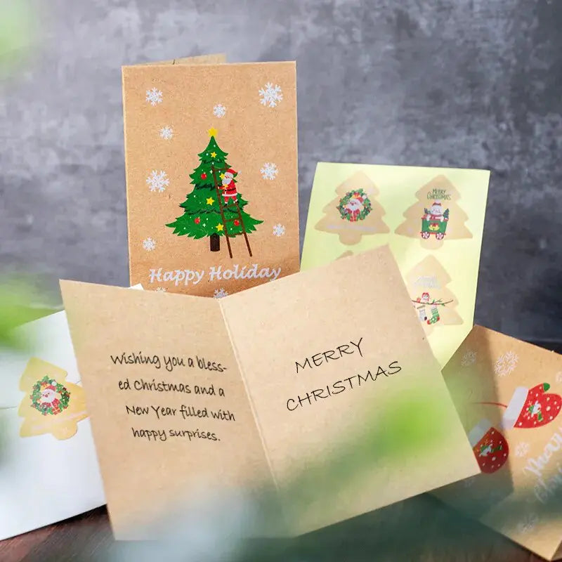 Merry Christmas Fold Small Greeting Cards