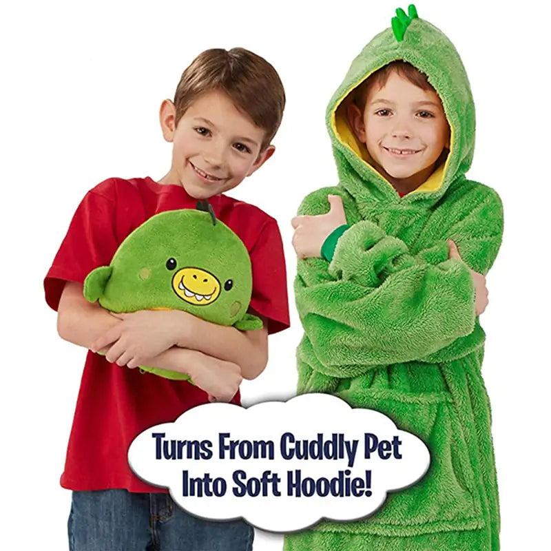 Kids Plushy Blanket Hoodie