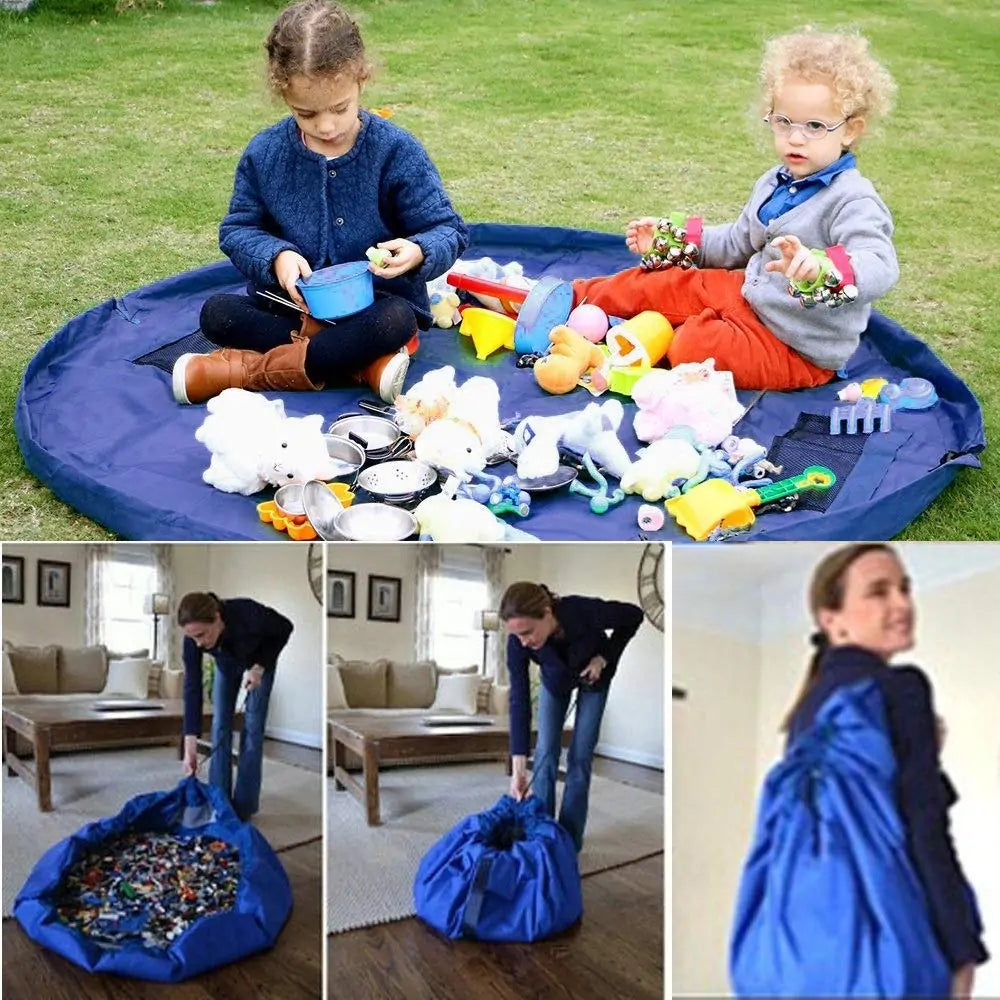 Kids Toy Storage Bag And Play Mat