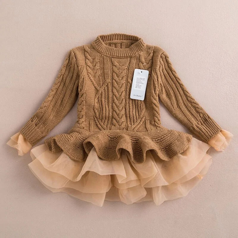 Kids Winter Knitted Chiffon