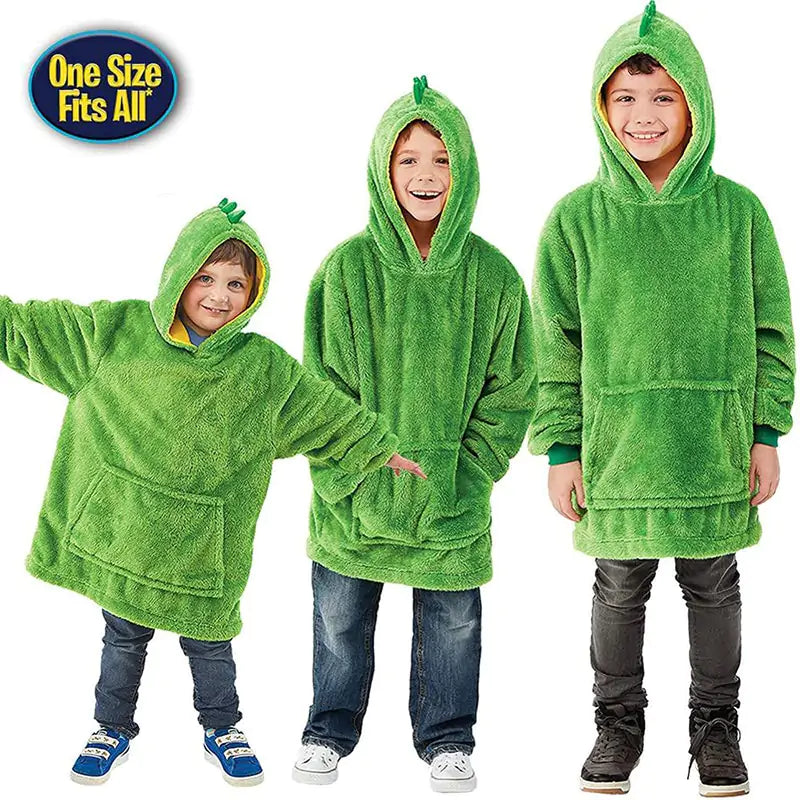 Kids Plushy Blanket Hoodie