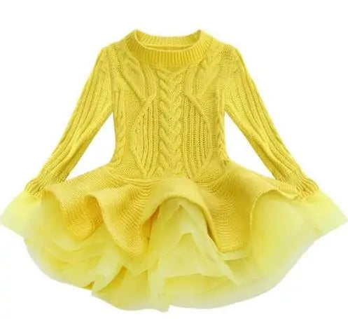 Kids Winter Knitted Chiffon