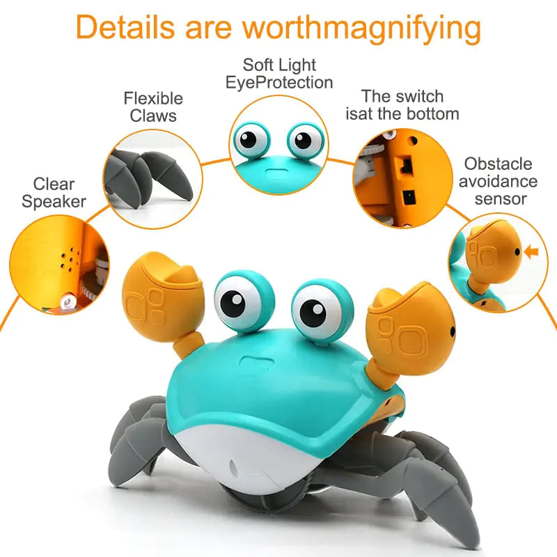 Cute Sensing Crawling Crab Baby Toy